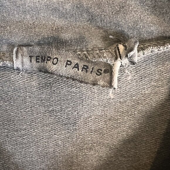 Tempo Paris Gray Cotton Open Front Jacket Silver Detail and Buttons S - Picture 8 of 13